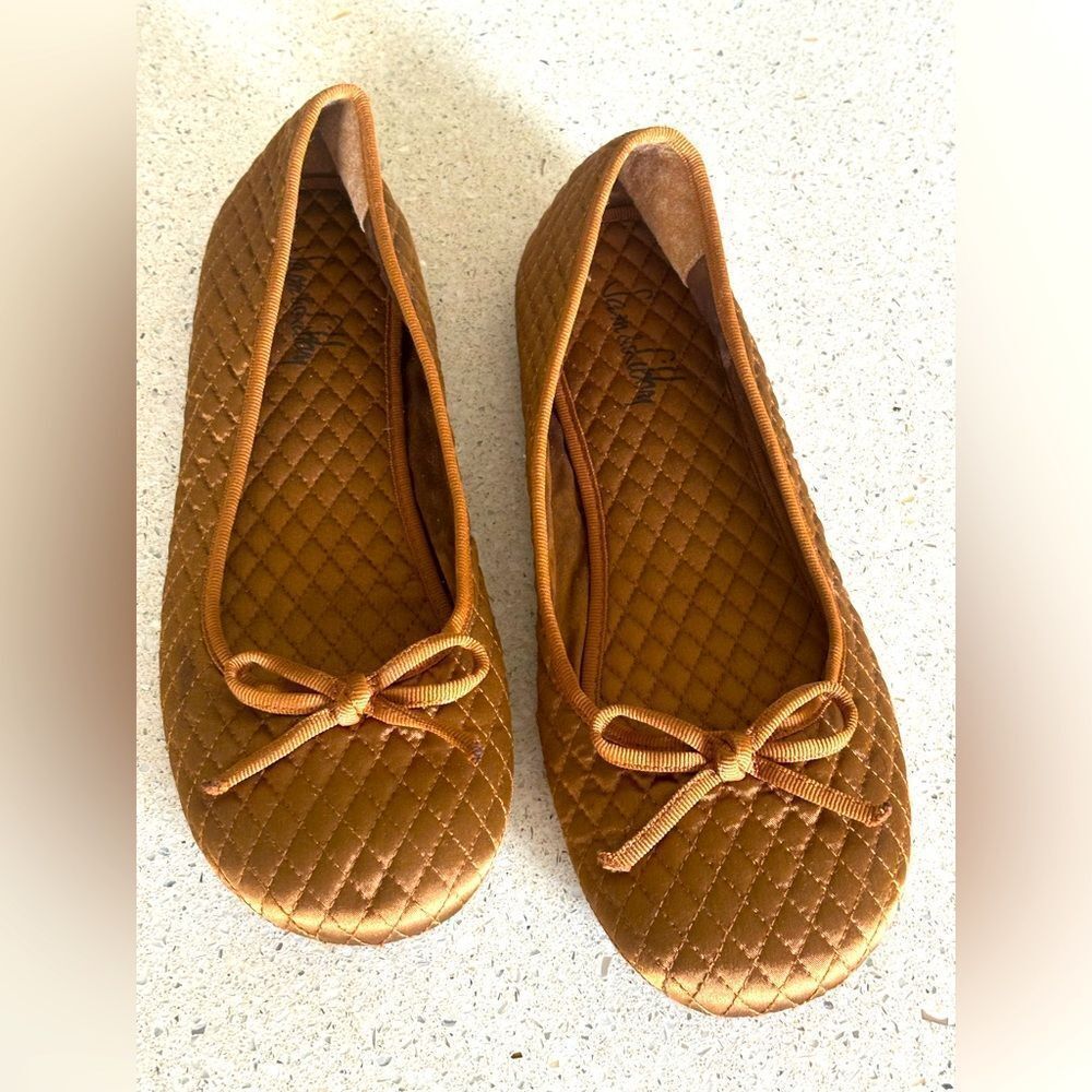 Quilted Brown Ballet Flats